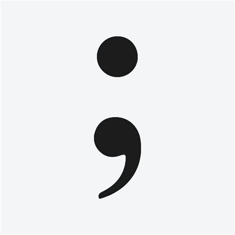 Semicolon Semi-Permanent Tattoo. Lasts 1-2 weeks. Painless and easy to apply. Organic ink ...