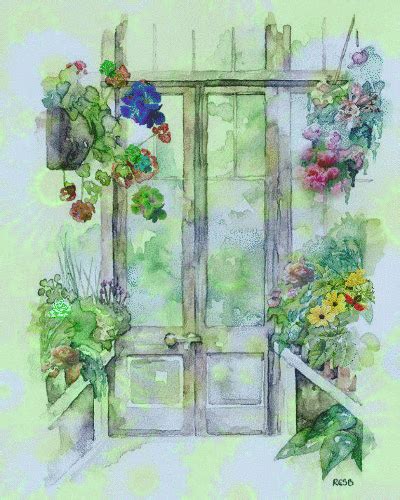 Garden Watercolor, Watercolor Cards, Watercolor Landscape, Original Watercolor Painting ...