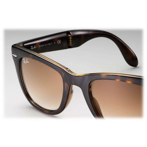 Ray-Ban - RB4105 710/51 - Original Wayfarer Folding Classic - Tortoise ...