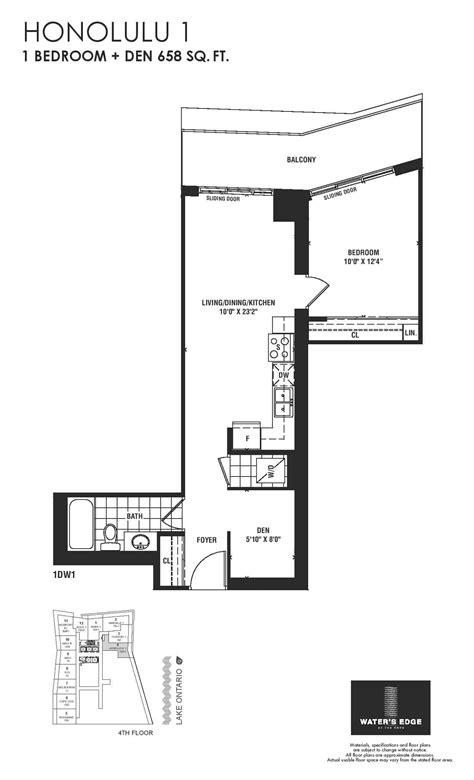 Water's Edge Condos | Park Lawn & Lake Shore | Floor Plans & Price List