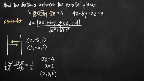 Distance between parallel planes (vectors) (KristaKingMath) - YouTube