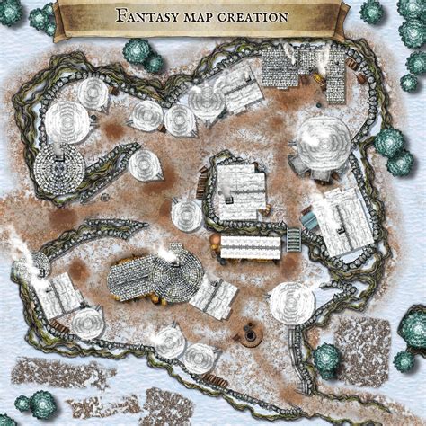 Eastern snowy village | Inkarnate - Create Fantasy Maps Online