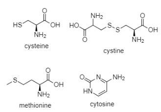 Thiol group is present in: a) Cystine b) Cysteine c) Methionine d ...