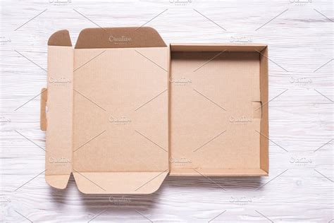 Flat cardboard box | High-Quality Stock Photos ~ Creative Market