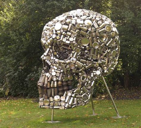 Giant Skull Made of Pots and Pans - RecycleNation