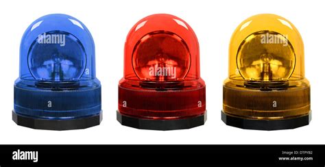 Emergency vehicle lighting blue red yellow warning rotating lights ...