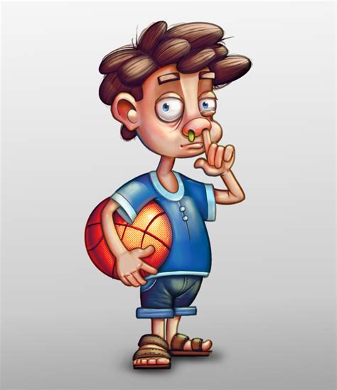 Kid Picking Nose Cartoon