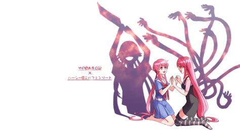 Elfen Lied x Mirai Nikki Crossover ~ Lucy / Nyu / Kaede & Yuno - Horror ...