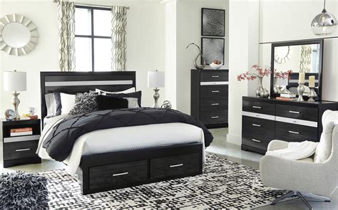 PRIMA 5 pieces Modern Black Bedroom Suite w. Queen Size Platform ...