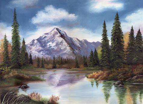 Oil Painting - Mountains by WispyChipmunk on DeviantArt
