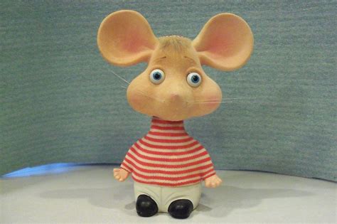 Vintage 1960's Ed Sullivan TOPO GIGIO 9" Ceramic Flocked Mouse Bobble ...