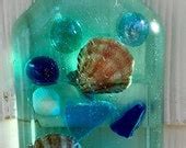 Items similar to Sun catcher, Wine, Wine bottle, Faux Stained Glass, Ocean, Sea, Gallery Glass ...