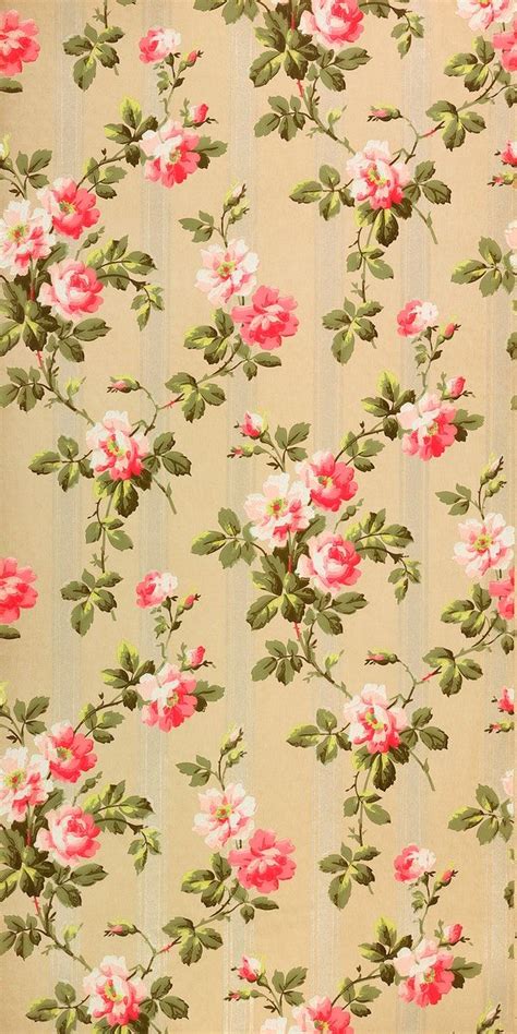 Vintage rose wallpaper (ca. 1905–1915) in high resolution. Original ...