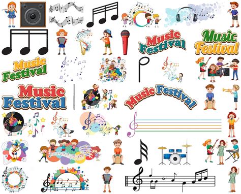 Premium Vector | Kids musical instruments and music symbols set