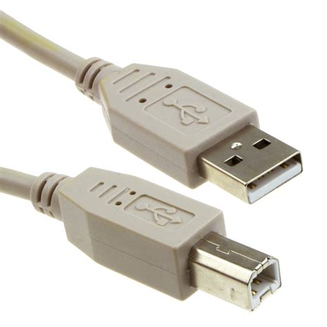 kenable USB 2.0 High Speed Cable Printer Lead A to B 3m BEIGE