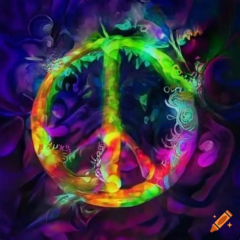 Colorful peace symbol artwork