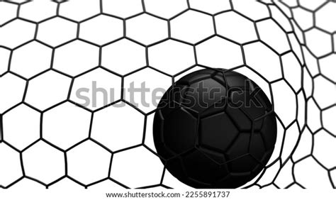 Whiteblack Soccer Ball Goal Net Under Stock Illustration 2255891737 ...