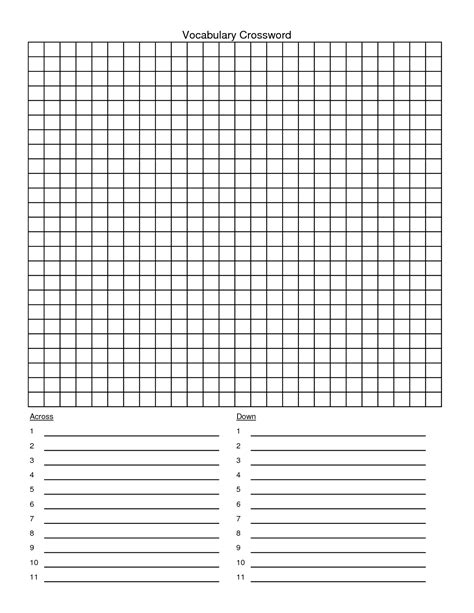 Blank+Crossword+Puzzle+Template | Templates printable free, Printable crossword puzzles ...