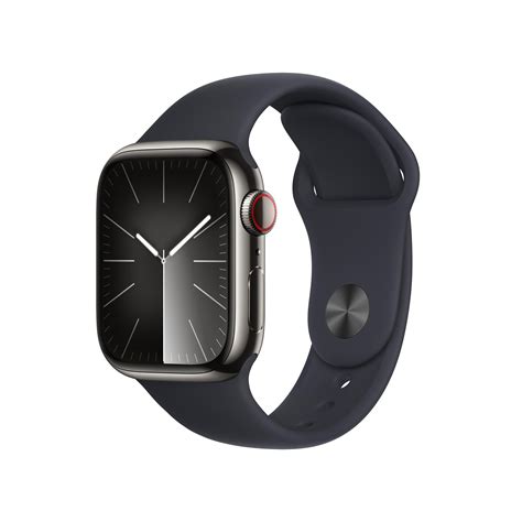 Apple Watch Series 9 GPS + Cellular 41mm Graphite Stainless Steel Case ...