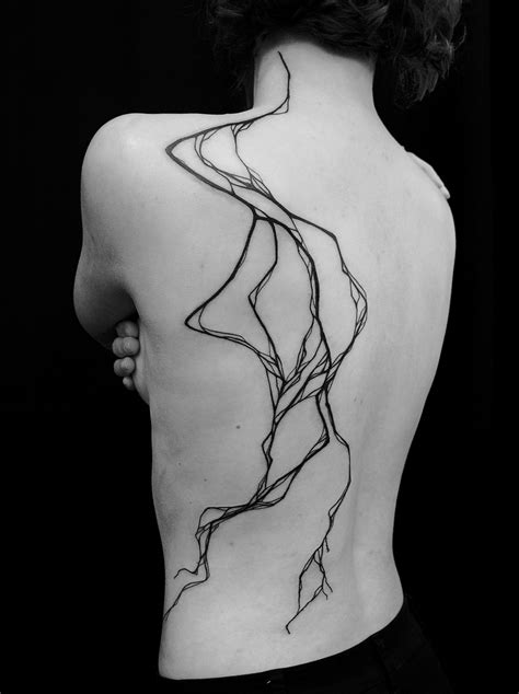 Abstract Line Art Tattoos