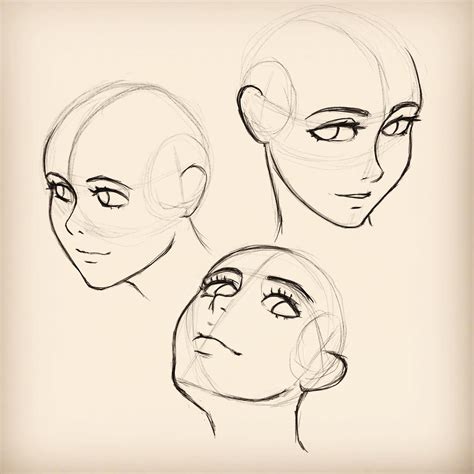 Practicing some anime face structures at different angles : r/AnimeSketch