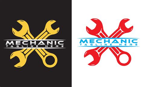 Mechanic Logo Design, Mechanic shop logo and vector template 24391608 Vector Art at Vecteezy