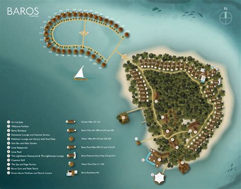 Baros Maldives Resort Maps