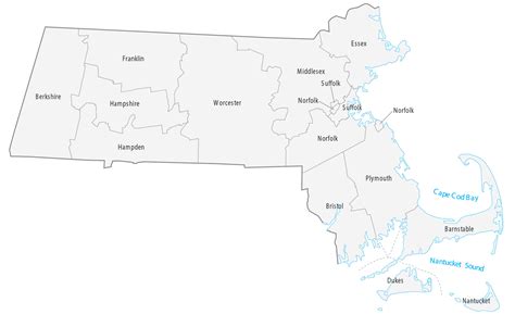 Massachusetts County Map - GIS Geography