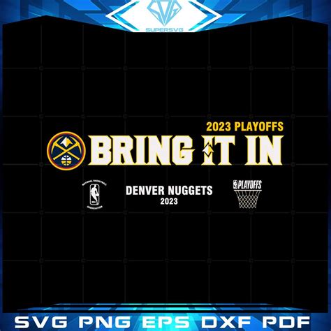 Denver Nuggets Bring It In 2023 NBA Playoffs SVG Cutting Files