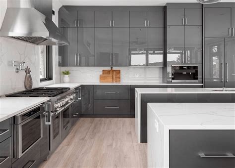 High Gloss Gray Kitchen Cabinets | Pinterest