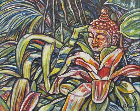 Art Painting Buddha Garden III 16 X 20 Inch Original Oil - Etsy