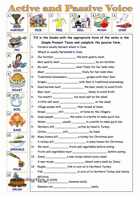 50 Active Passive Voice Worksheet