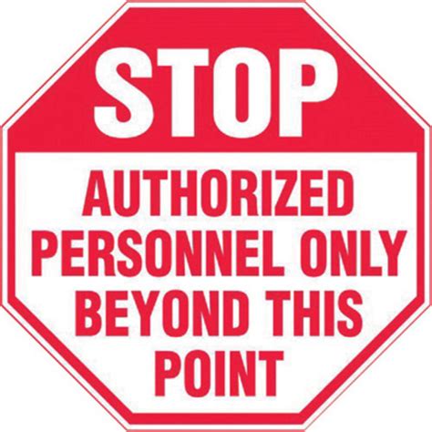 Authorized Personnel Only Sign Printable