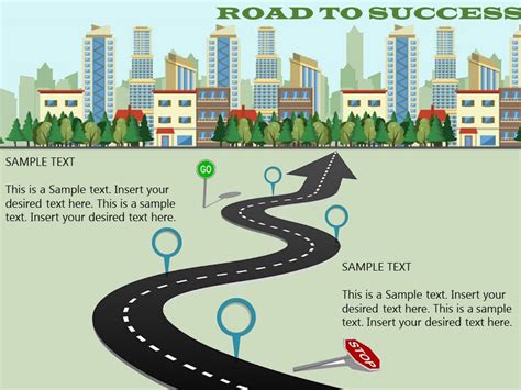 Roadmap To Success Powerpoint Slides Template