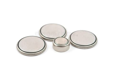 Round battery stock photo. Image of white, cell, metal - 18156708