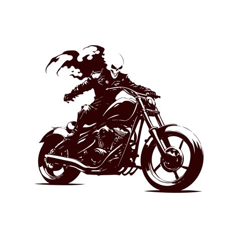 AI generated ghost rider with burning bike illustration 36431359 PNG