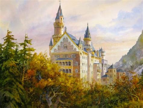 Neuschwanstein Castle | Castle painting, Oil painting landscape, Neuschwanstein castle