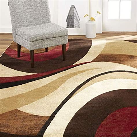 Home Dynamix Tribeca Slade Modern Area Rug, Abstract Brown/Red 7’10″x10’6″ : Healthy American Home