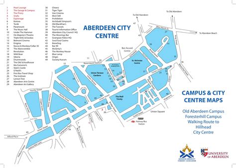 University Of Aberdeen Campus Map - China Map Tourist Destinations