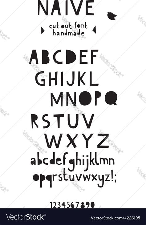 Cut out font Royalty Free Vector Image - VectorStock