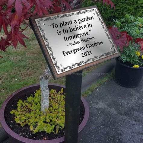 Memorial Tree Plaque in Stainless Steel | Bombay Engraving Co