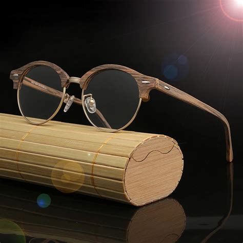 Wooden Eyeglass Frames for Women Optical Glasses Men Eyewear Vintage ...