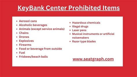 KeyBank Center Bag Policy: Permitted and Prohibited Items - SeatGraph