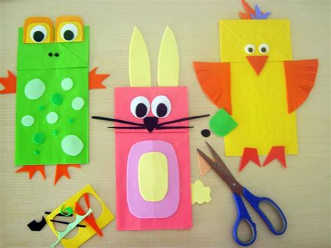 fantoches* | Paper bag crafts, Paper crafts, Puppet crafts