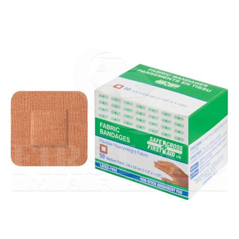 Fabric Bandages - Small Patch, 3.8 x 3.8 cm, Heavyweight - First Aid Market