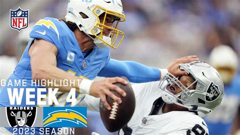 Las Vegas Raiders vs. Los Angeles Chargers | 2023 Week 4 Game Highlights