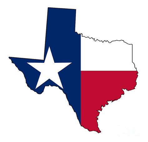 Texas Map Outline and Flag Digital Art by Bigalbaloo Stock - Fine Art America