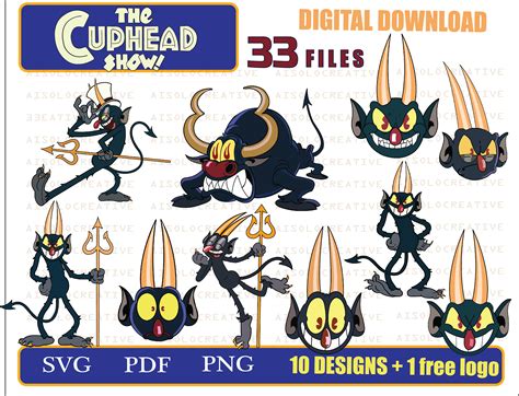 2022 THE Devil on Cuphead Show Cricut. Cartoon, Svg,png,pdf Files, Clipart,vector, Tv - Etsy