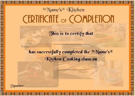 Cooking Classes Completion Certificate For Beginners | Baking classes, Cooking, Cooking courses