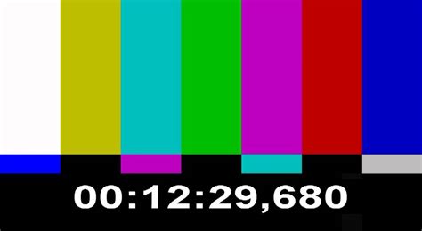 Color Bars Test Pattern + time, 20 minutes - YouTube